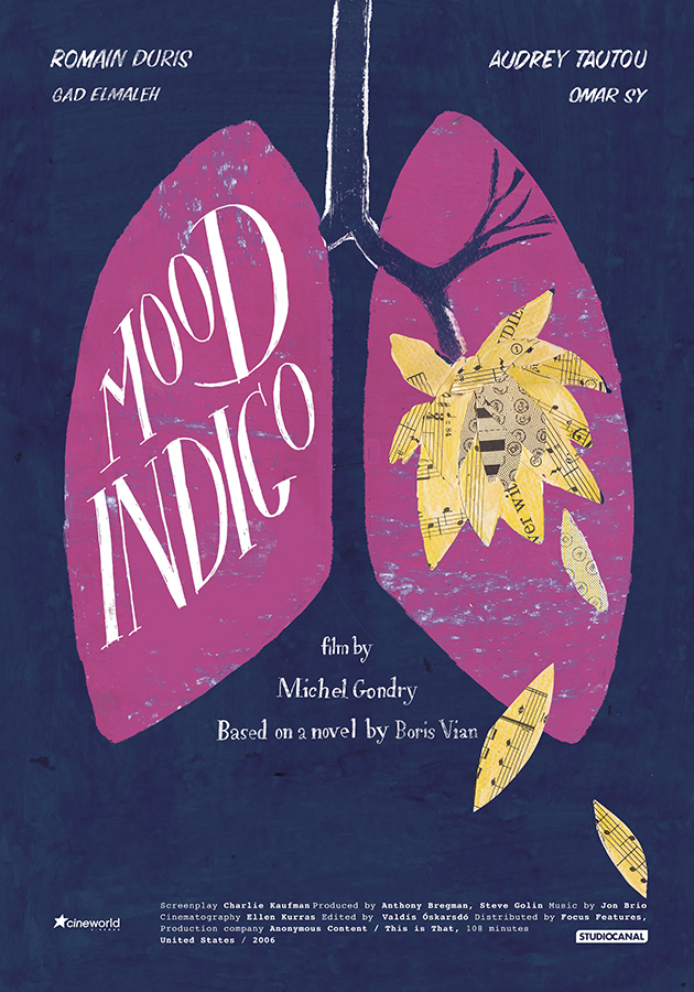Illustrated poster for Michel Gondry's Mood Indigo